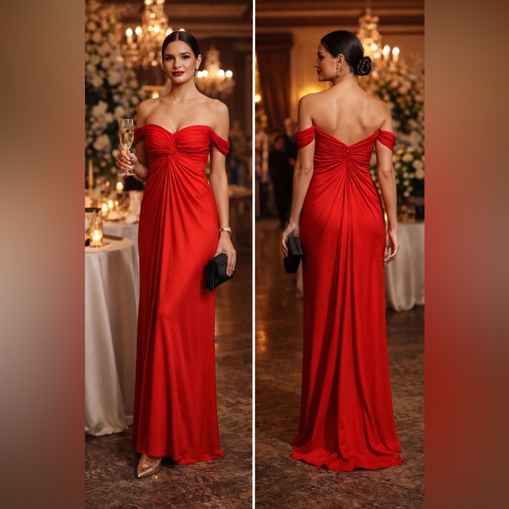 🎈SALE 🎈NWOT DAVID MEISTER Off the shoulder evening gown
